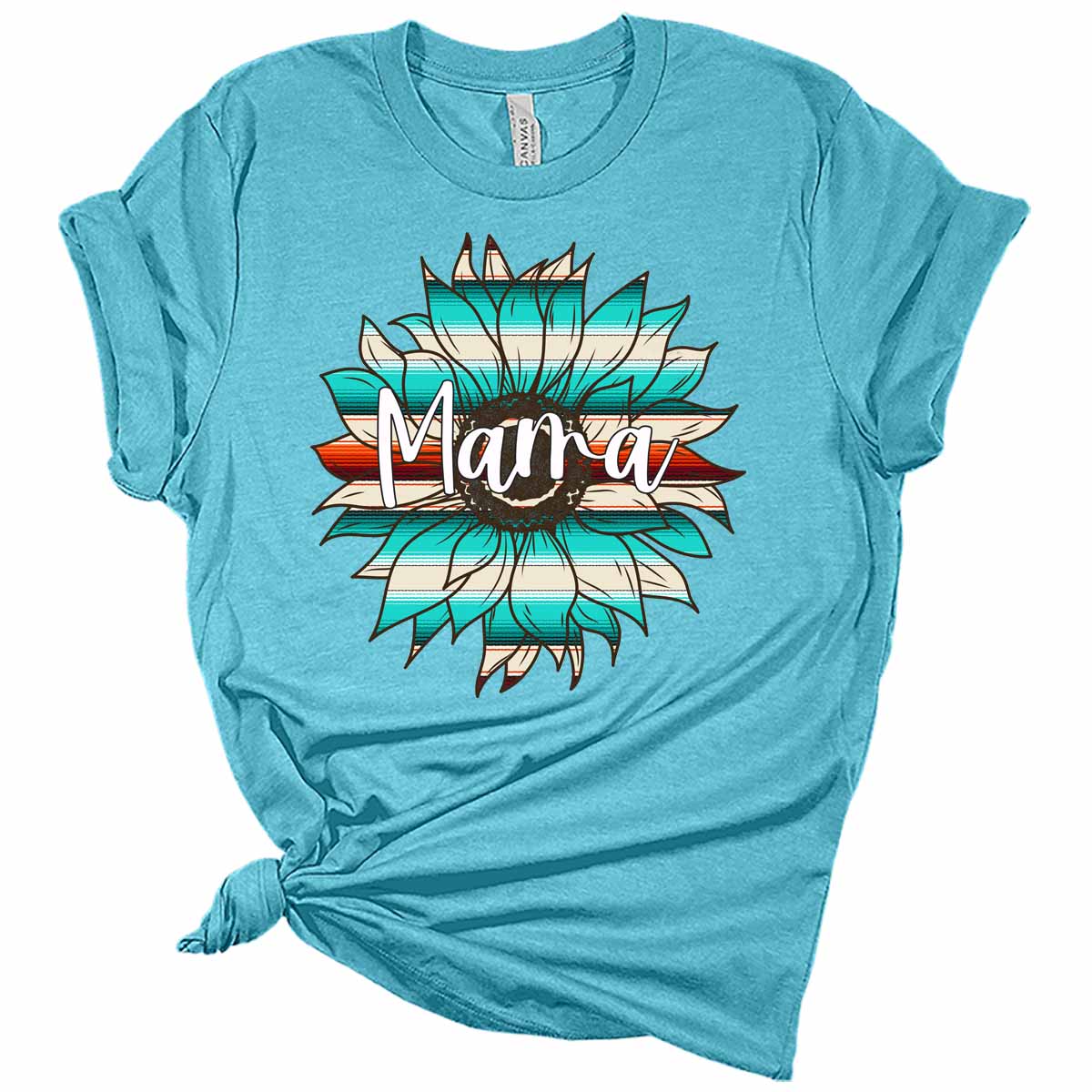 Mama Serape Sunflower Graphic Shirt Women's Bella Mom Gift T-Shirt