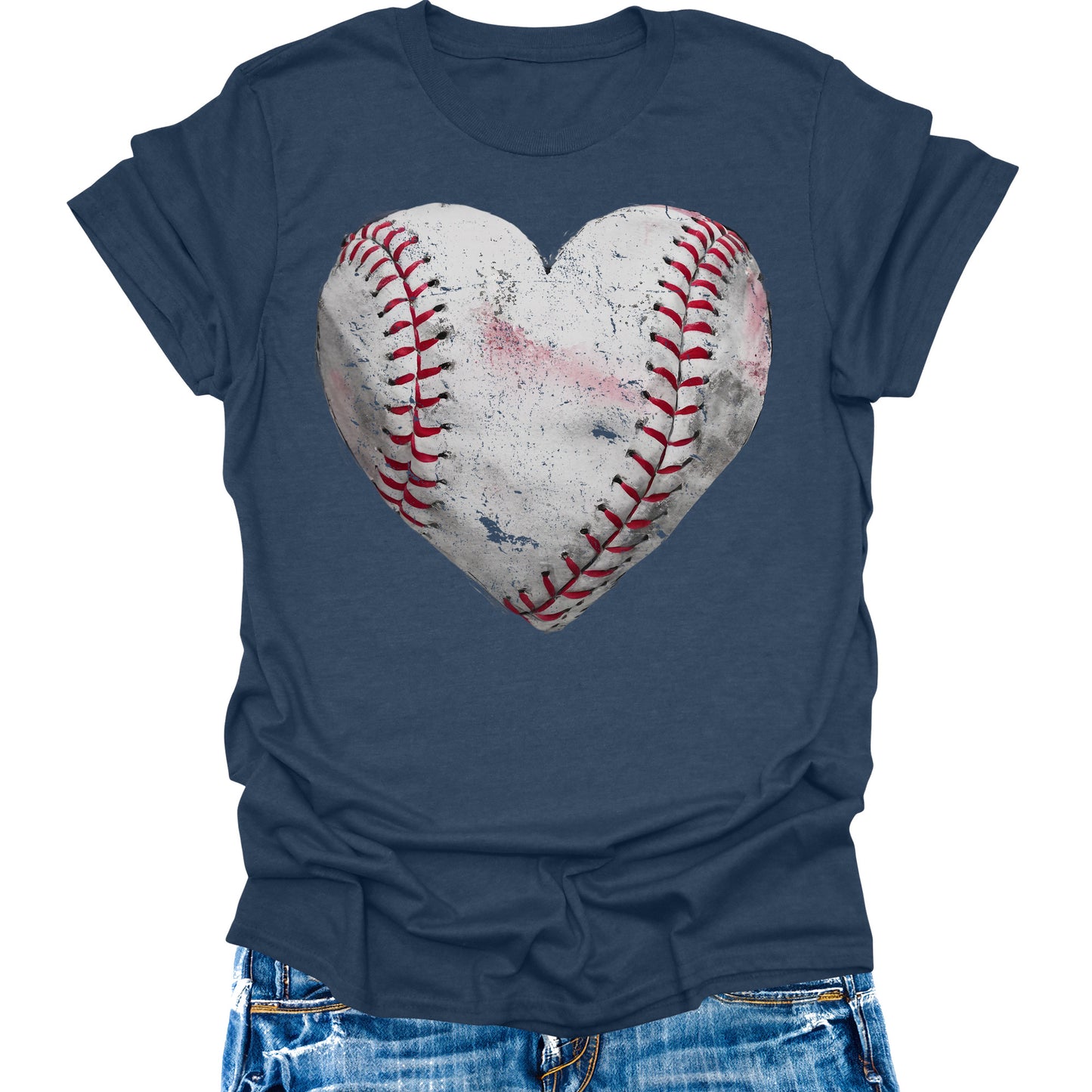 Baseball Shirts Women Baseball Mom Tshirt Baseball Heart Graphic Tee Game Day Gifts Funny Short Sleeve Tops