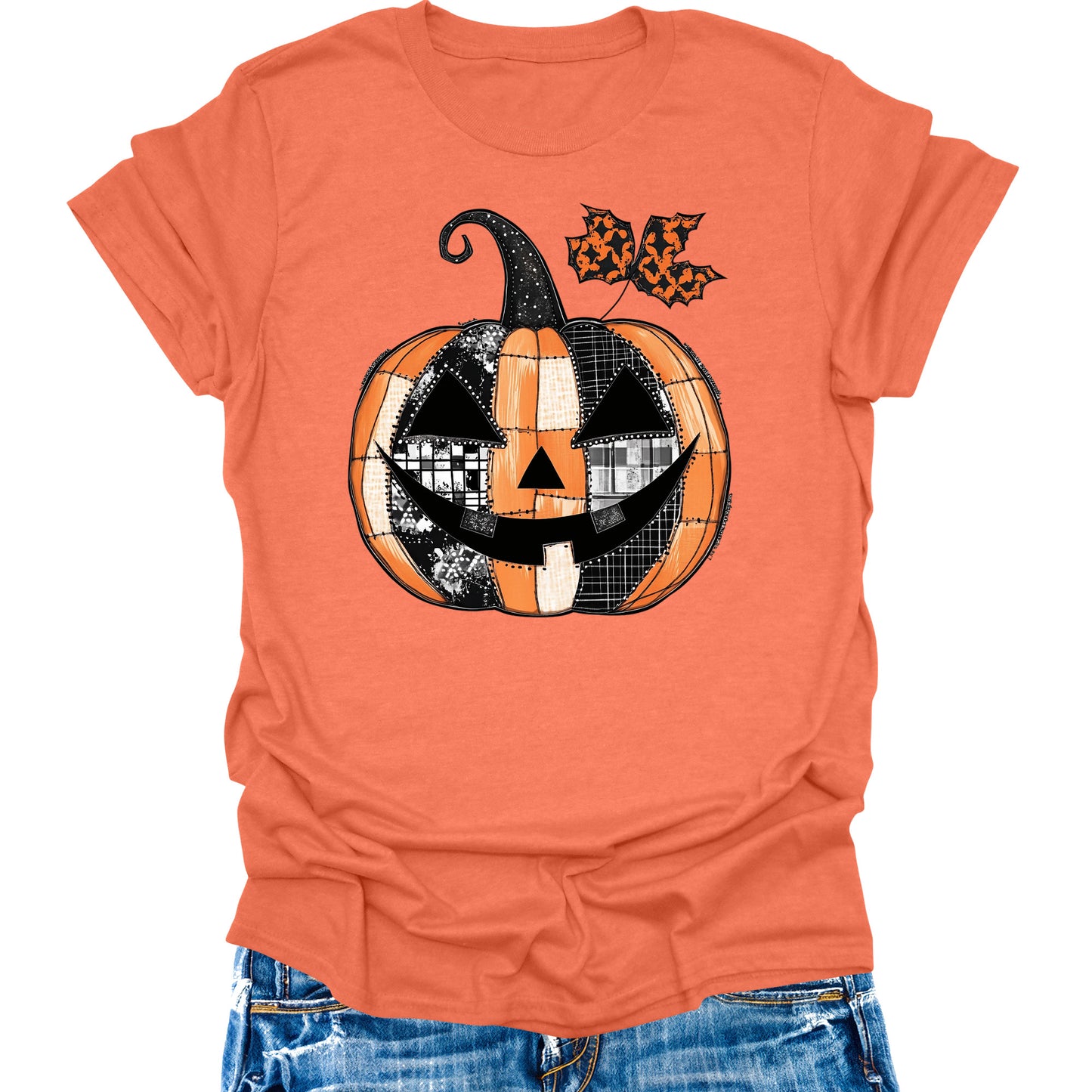 Halloween Pumpkin Shirts Womens Fall T-Shirts Cute Autumn Graphic Tees Thanksgiving Tops