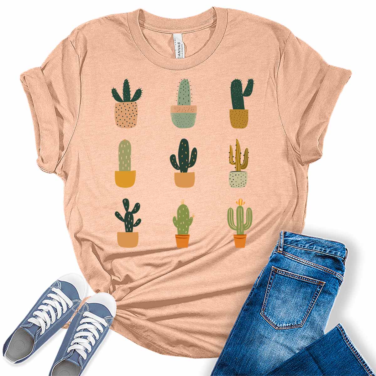 Cute Cactus Western Summer Womens Graphic Tees