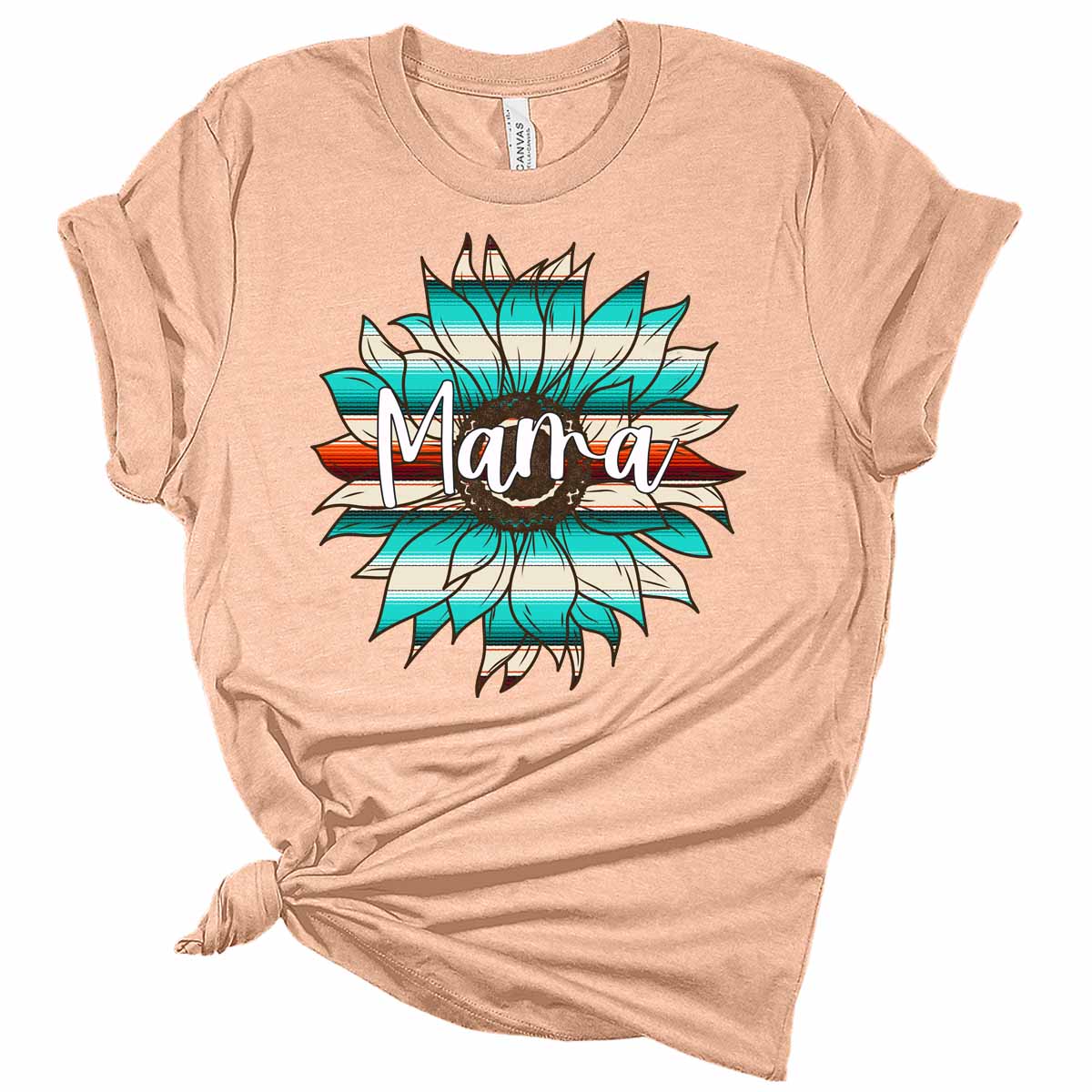 Mama Serape Sunflower Graphic Shirt Women's Bella Mom Gift T-Shirt
