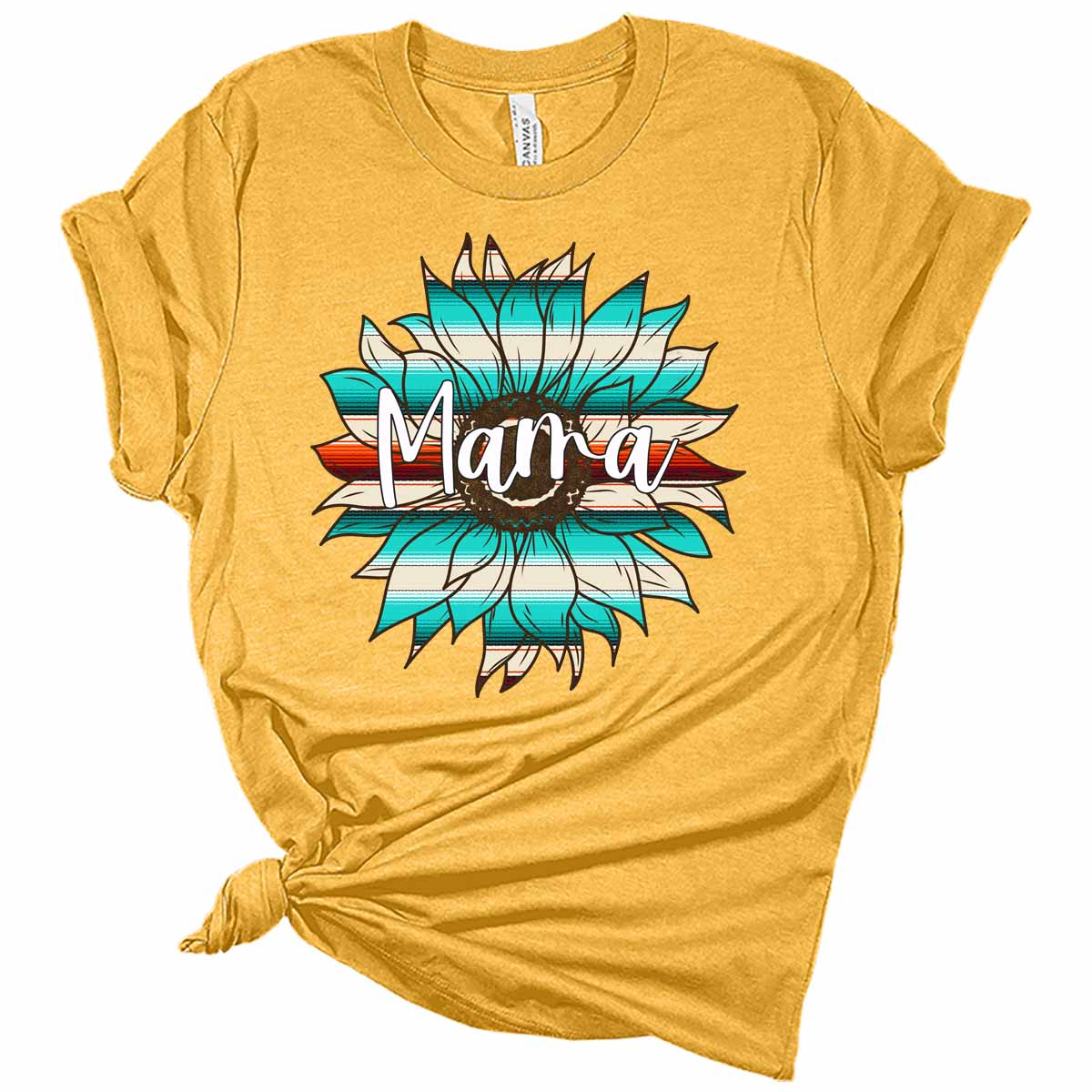 Mama Serape Sunflower Graphic Shirt Women's Bella Mom Gift T-Shirt