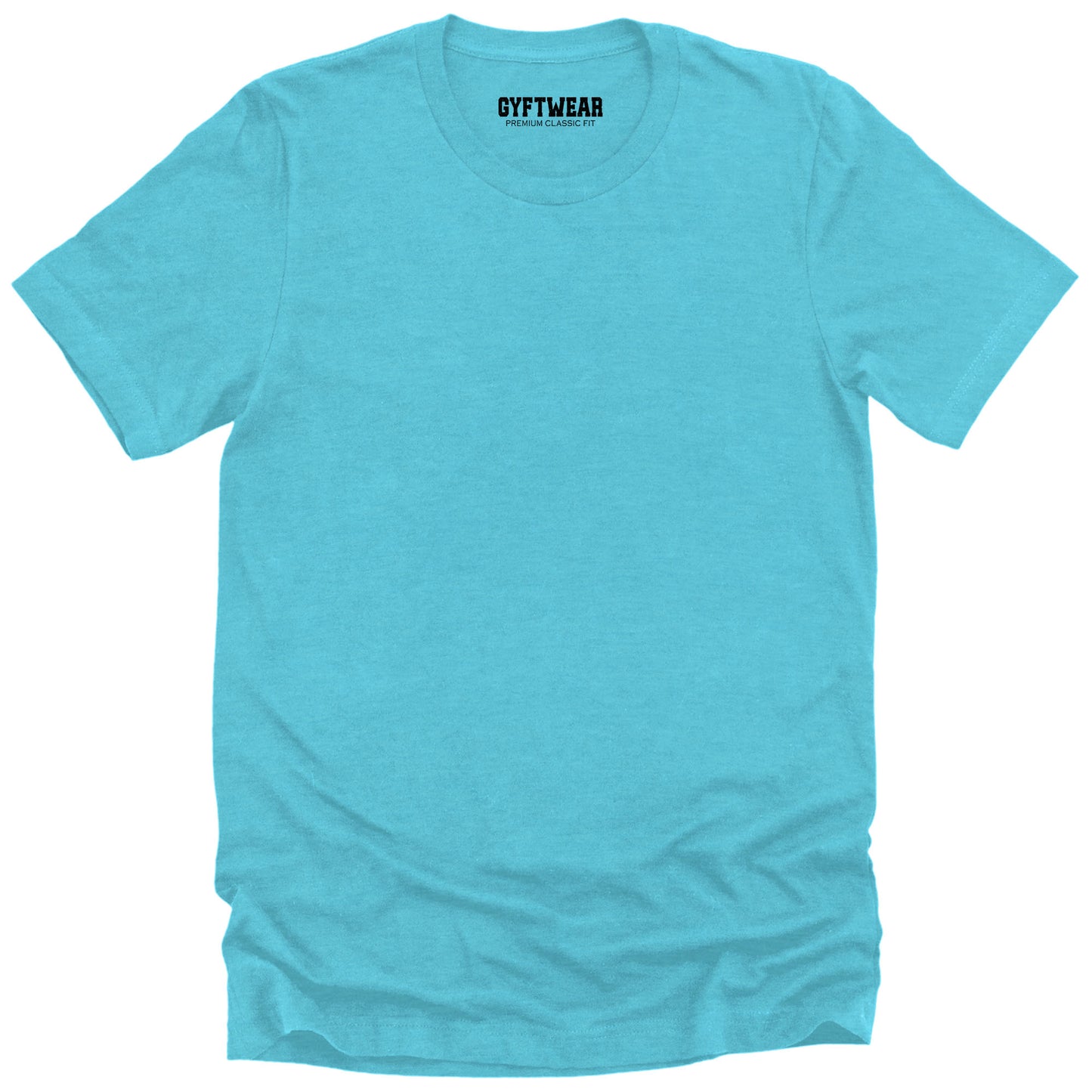 Men's Heather Aqua T Shirts Premium Casual Short Sleeve Classic Fit Crew Neck Shirts
