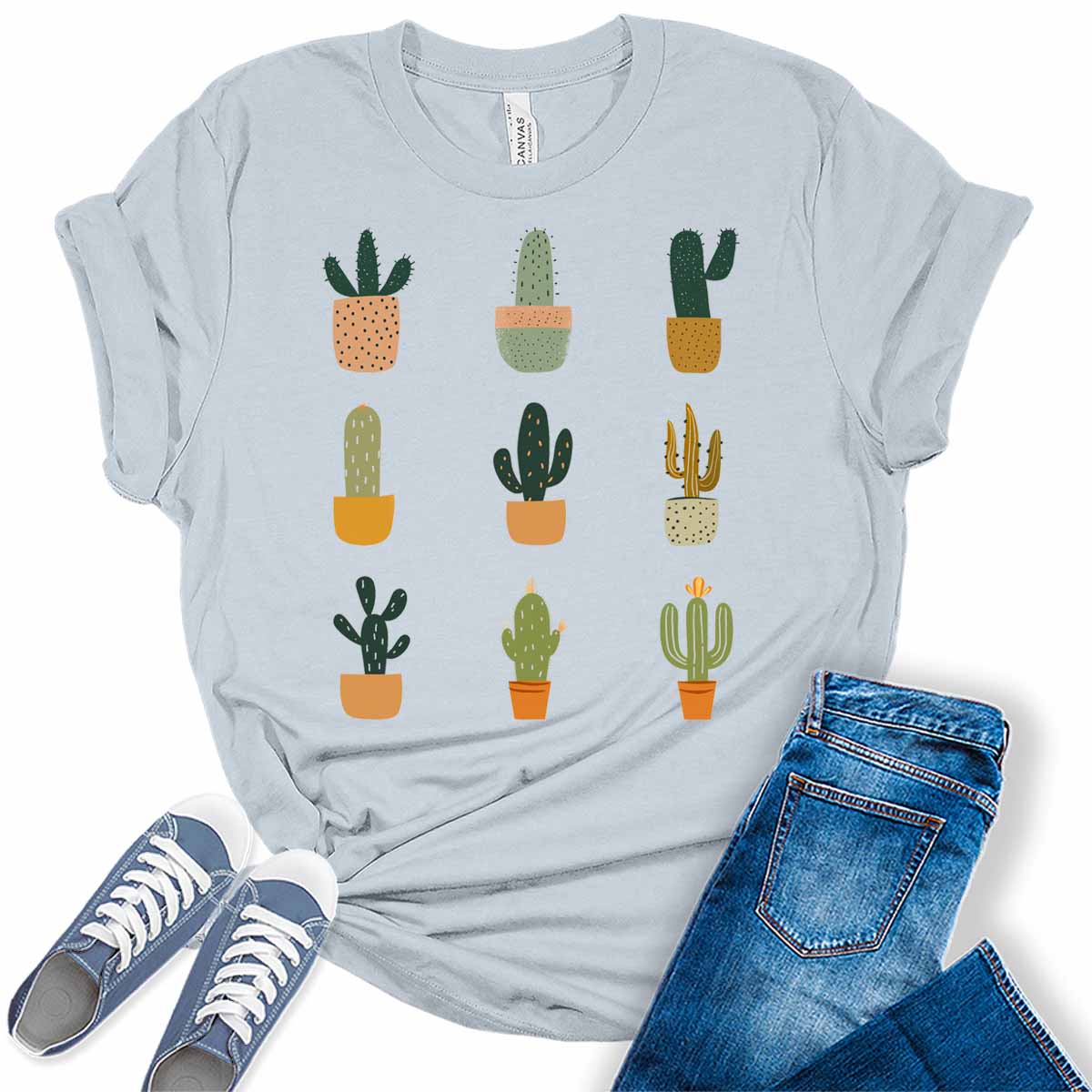 Cute Cactus Western Summer Womens Graphic Tees