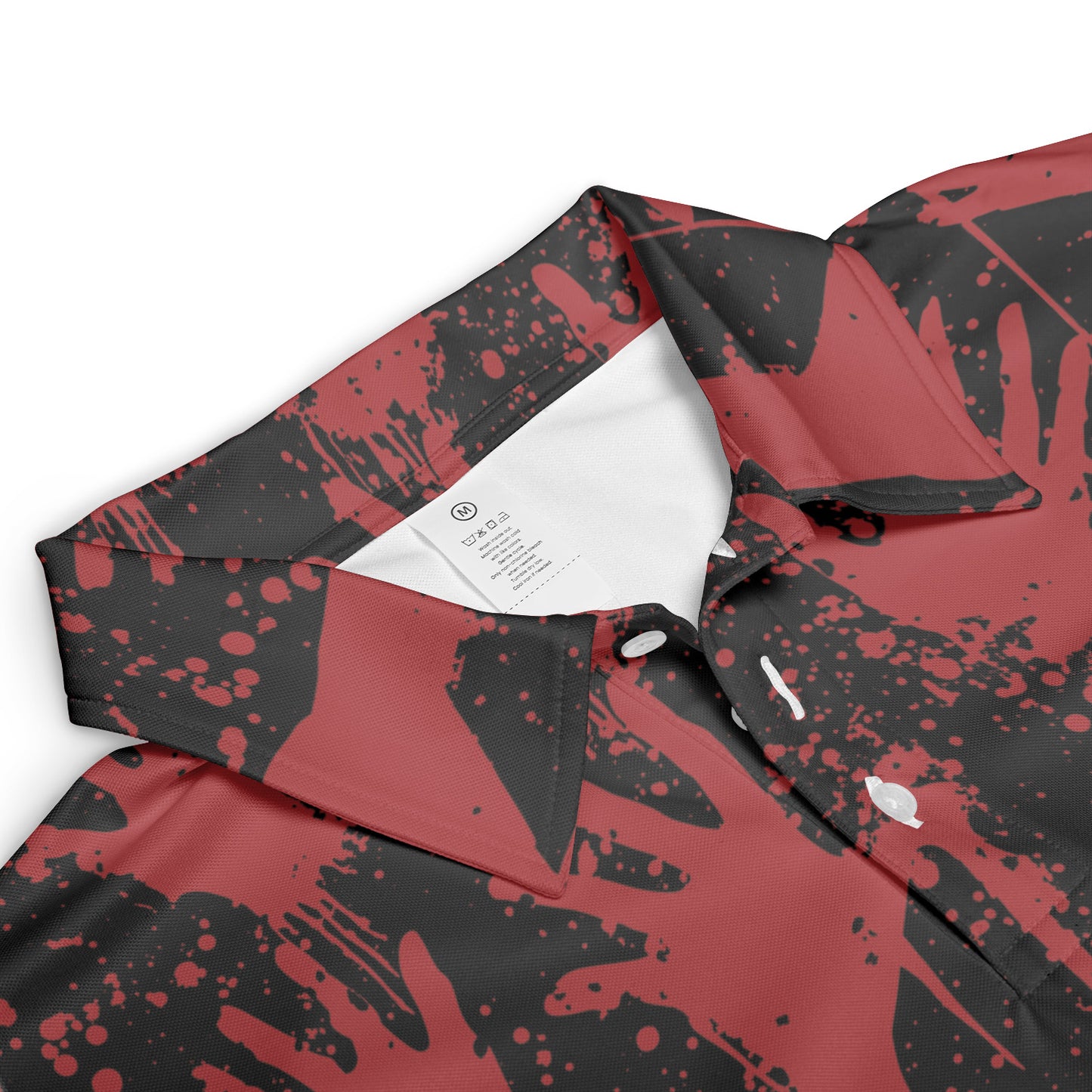 Bloody Zombie Hands Halloween Polo Shirt for Men Moisture Wicking Short Sleeve Golf Top