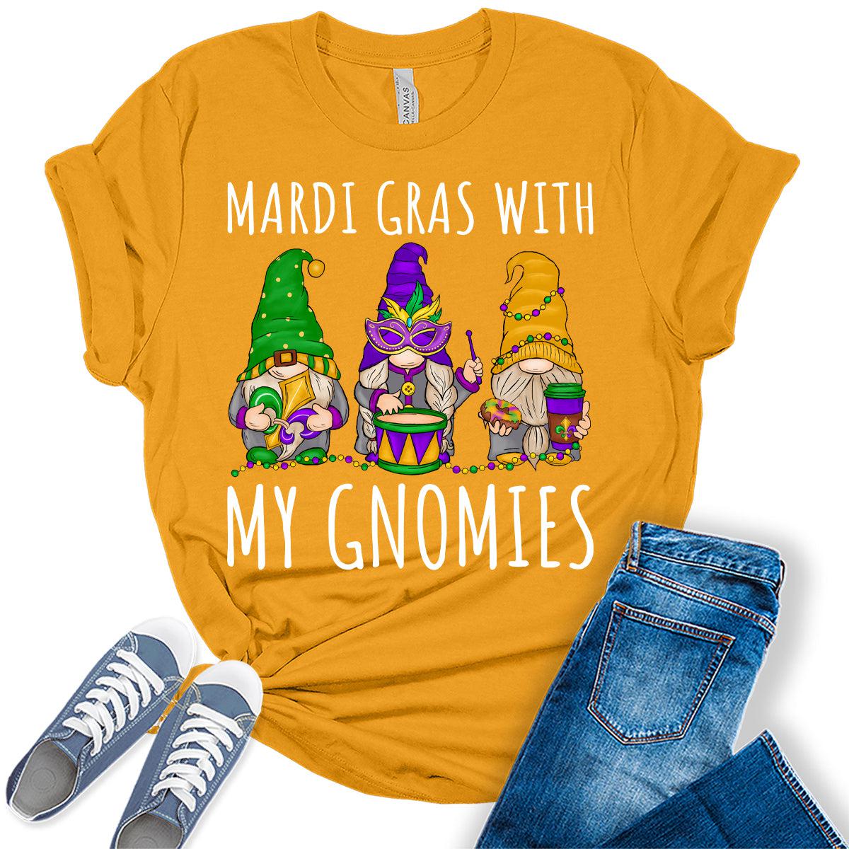 Women's Mardi Gras With My Gnomies Graphic Tee