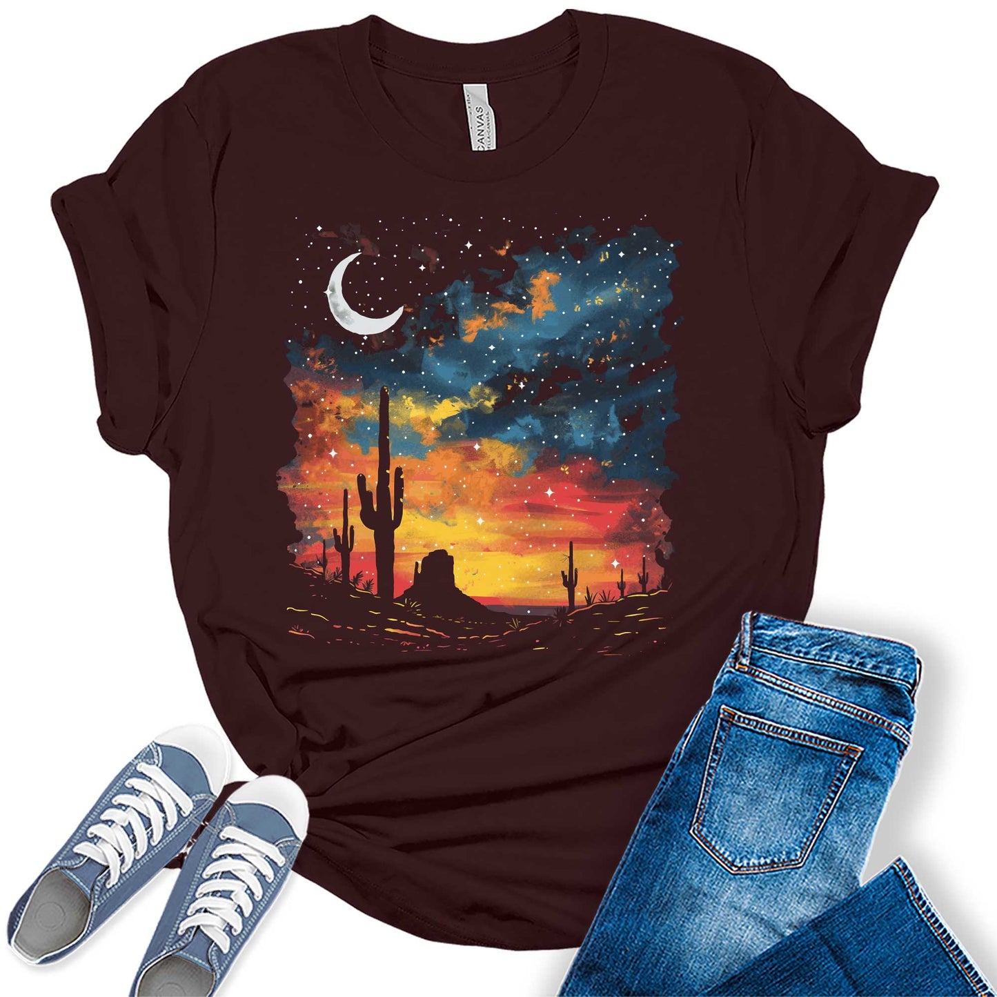 Western Outfit T Shirts Summer Country Rodeo Graphic Tees Bella Plus Size Tops For Women