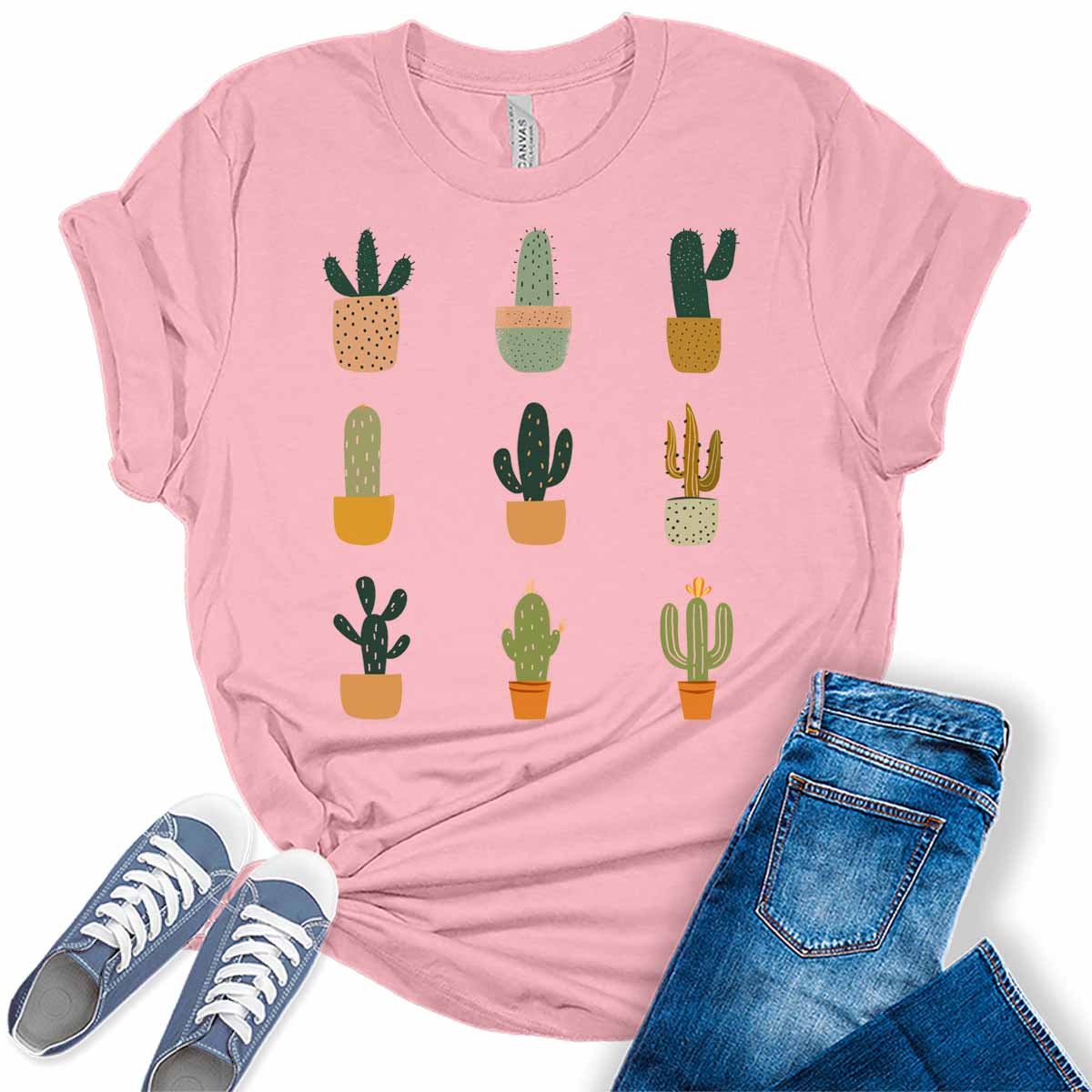 Cute Cactus Western Summer Womens Graphic Tees
