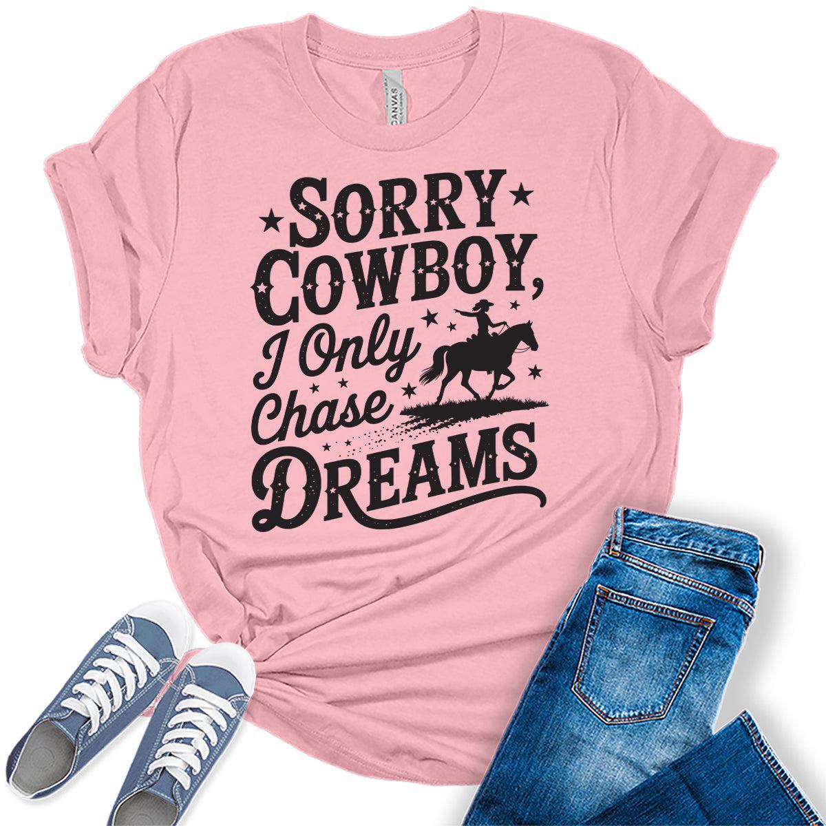 Western Outfit For Women Cowgirl Shirts Rodeo Sorry Cowboy Graphic Tees Bella Plus Sized Tops