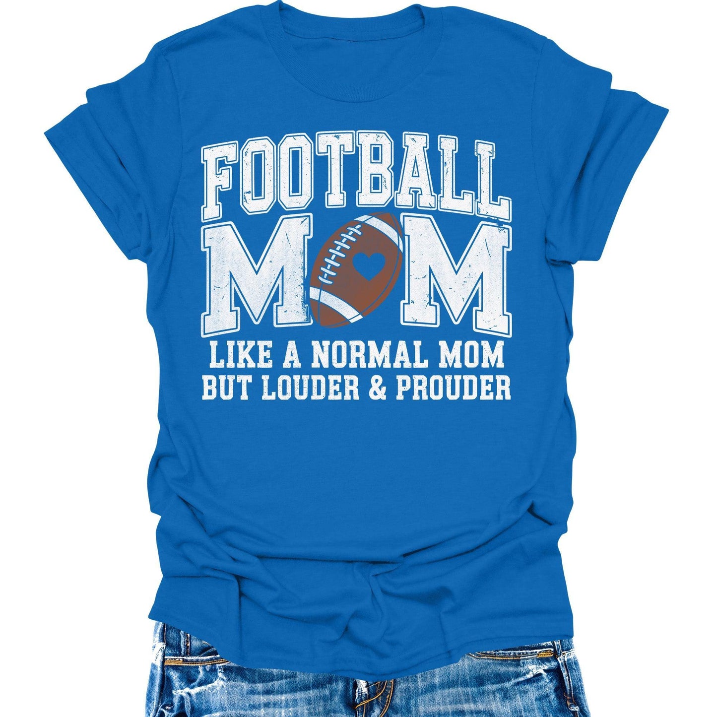 Football Mom Shirt Womens Game Day Shirts Funny Casual Short Sleeve Graphic Tees