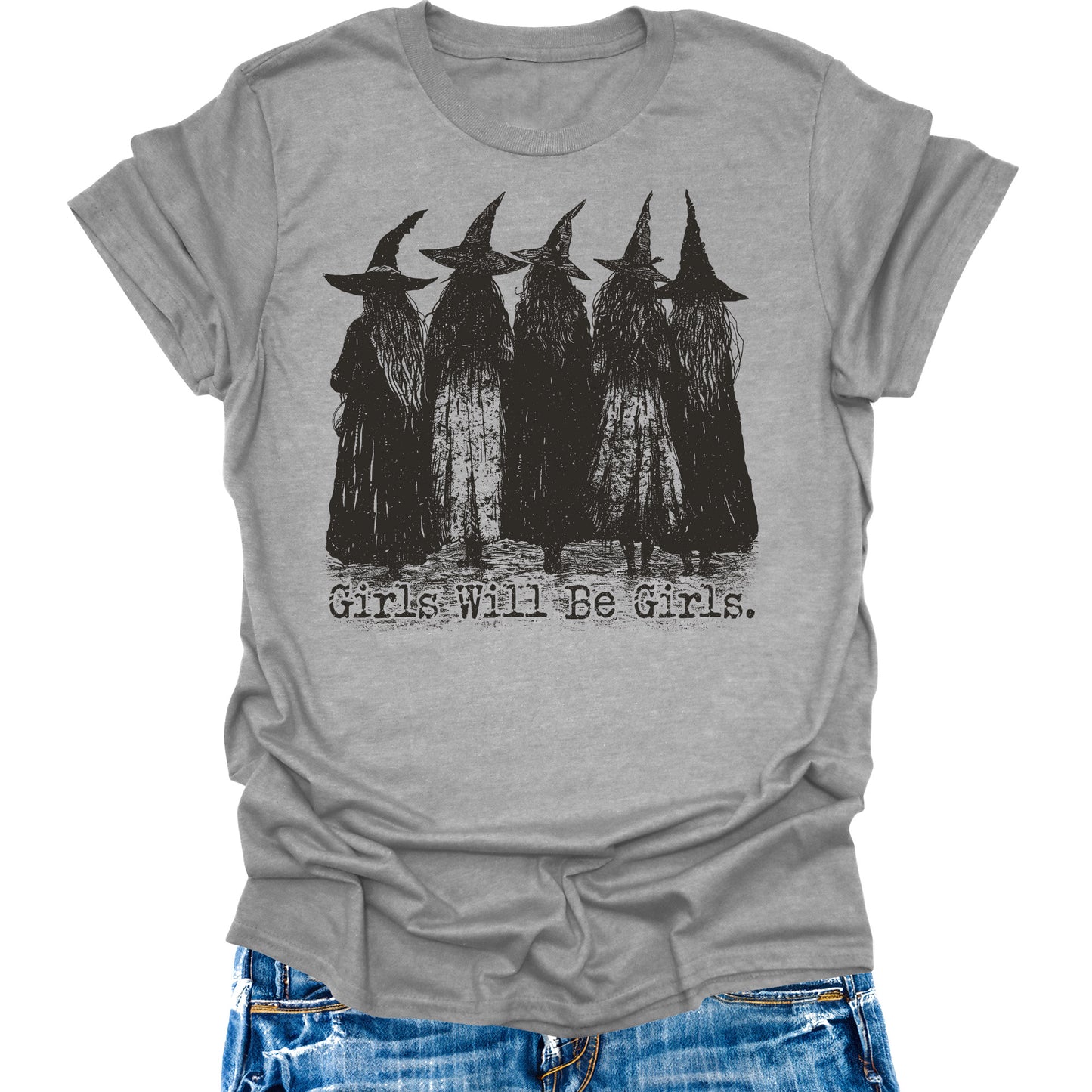 Girls Will Be Girls Halloween Shirts Womens Fall T-Shirts Cute Graphic Tees Thanksgiving Tops