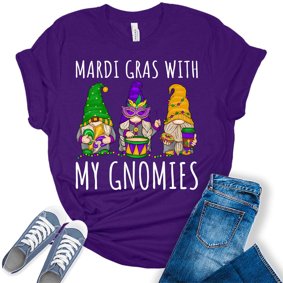Women's Mardi Gras With My Gnomies Graphic Tee