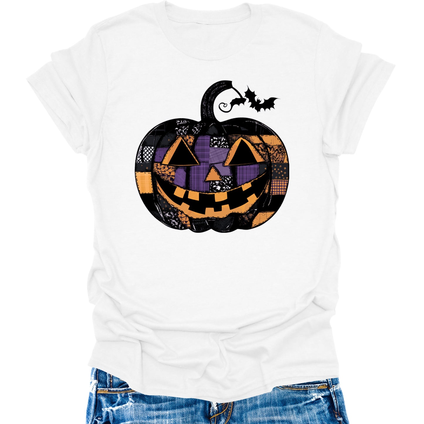 Halloween Pumpkin Cute Jack-O-Lantern Shirts for Women and Men, Casual Graphic Short Sleeve T-Shirt, Letter Print Short Sleeve Tee