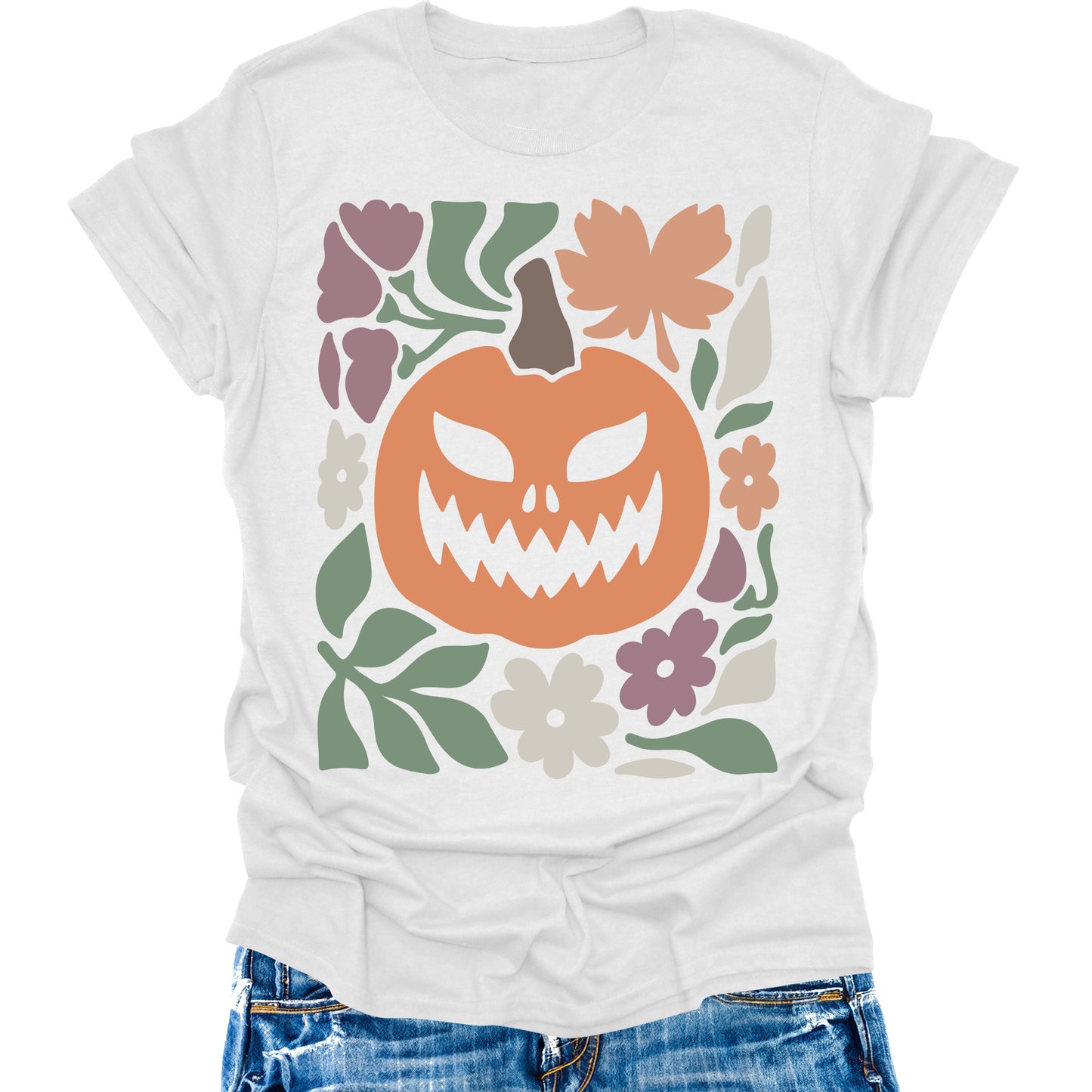 Pumpkin Shirt Womens Halloween Boho Fall T-Shirts Cute Vintage Graphic Tees Thanksgiving Tops