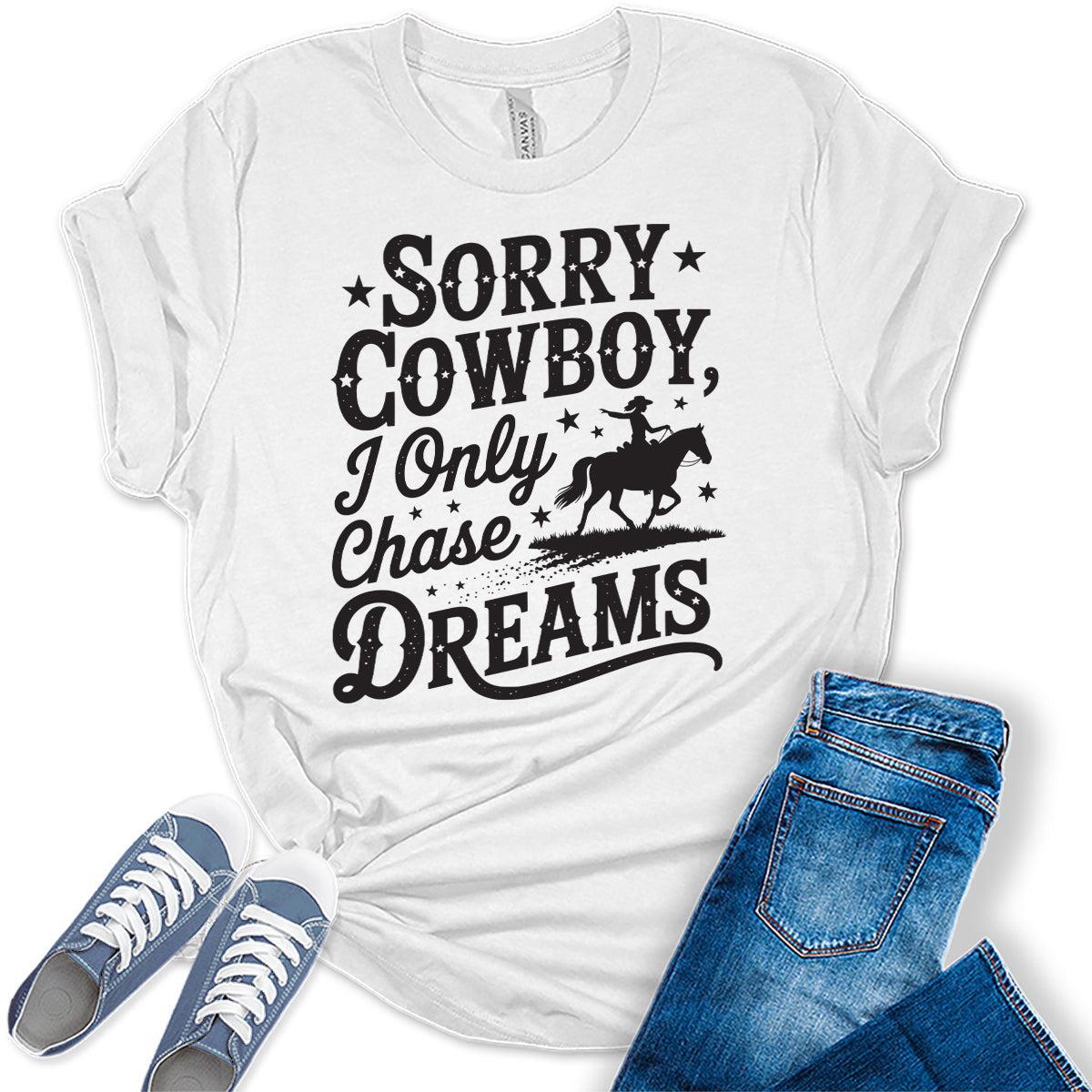 Western Outfit For Women Cowgirl Shirts Rodeo Sorry Cowboy Graphic Tees Bella Plus Sized Tops