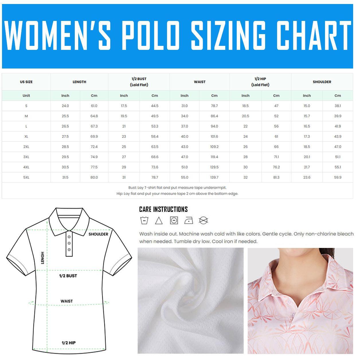 4th of July Red Polo Patriotic Golf Shirt for Women White Stars Moisture Wicking Summer Top
