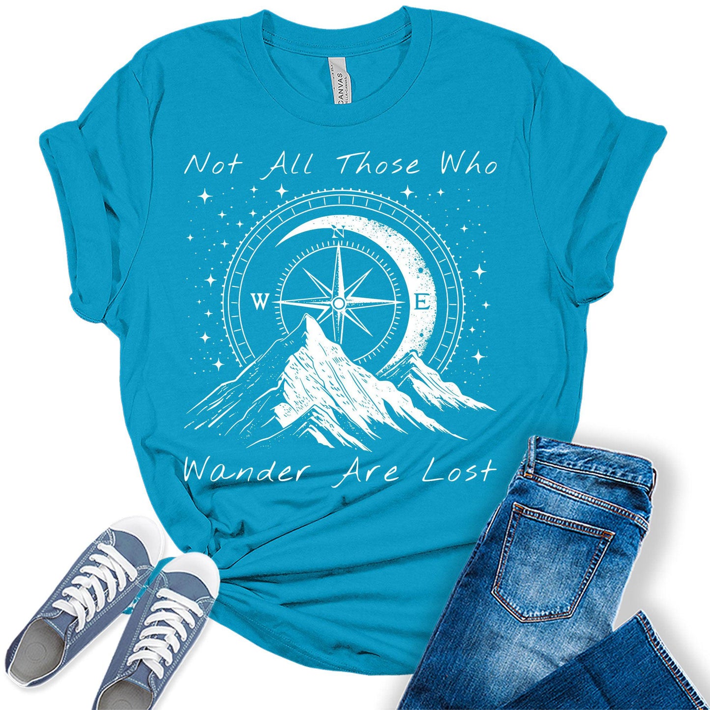 Not All Those Who Wander Are Lost Womens Hiking Shirt