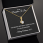 To My Daughter-in-Law – The Greatest Gift Wasn't Under the Tree, It's You in Our Family – Alluring Beauty Necklace Christmas Gift for Her