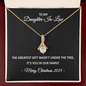 To My Daughter-in-Law – The Greatest Gift Wasn't Under the Tree, It's You in Our Family – Alluring Beauty Necklace Christmas Gift for Her