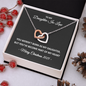 To My Daughter-in-Law – You've Become Part of My Heart – Interlocking Hearts Necklace Christmas Gift for Her