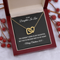 To My Daughter-in-Law – You've Become Part of My Heart – Interlocking Hearts Necklace Christmas Gift for Her