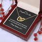 To My Daughter-in-Law – You've Become Part of My Heart – Interlocking Hearts Necklace Christmas Gift for Her
