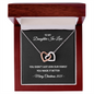 To My Daughter-in-Law – You Made Our Family Better – Interlocking Hearts Necklace Christmas Gift for Her