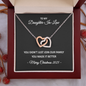 To My Daughter-in-Law – You Made Our Family Better – Interlocking Hearts Necklace Christmas Gift for Her
