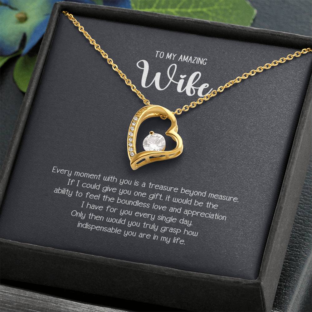 To My Amazing Wife Every Moment With You Forever Heart Love Necklace