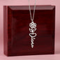 Custom Flower Name Necklace Gifts for Her