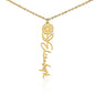 Custom Flower Name Necklace Gifts for Her