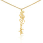 Custom Flower Name Necklace Gifts for Her