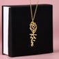 Custom Flower Name Necklace Gifts for Her