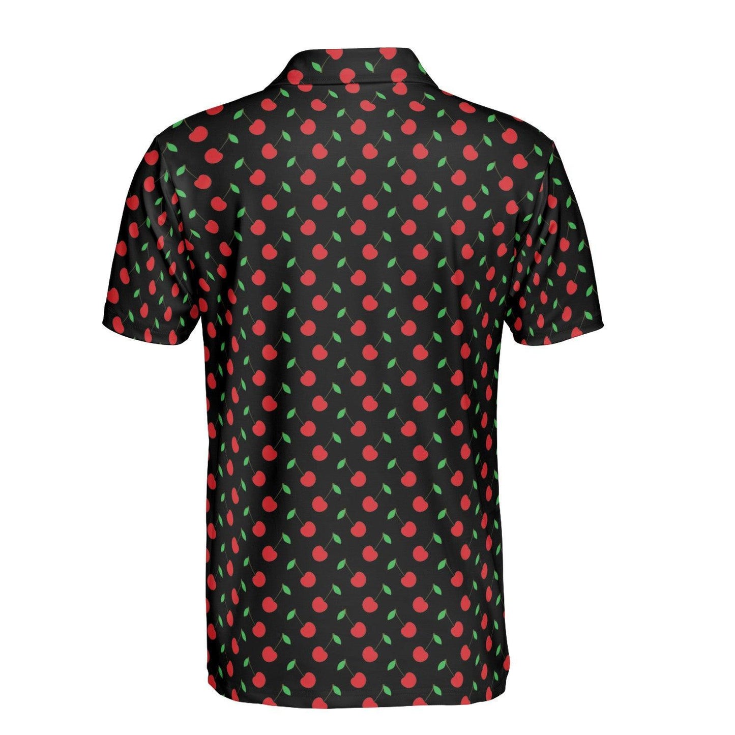 Mens Golf Polo Shirts Cherries Short Sleeve Dry Fit Performance Moisture Wicking Casual Golf Shirts for Men