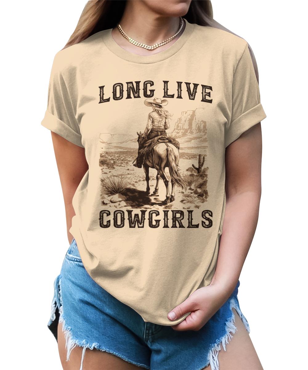 Long Live Cowgirls Tshirt Western Shirts for Women Country Concert Top