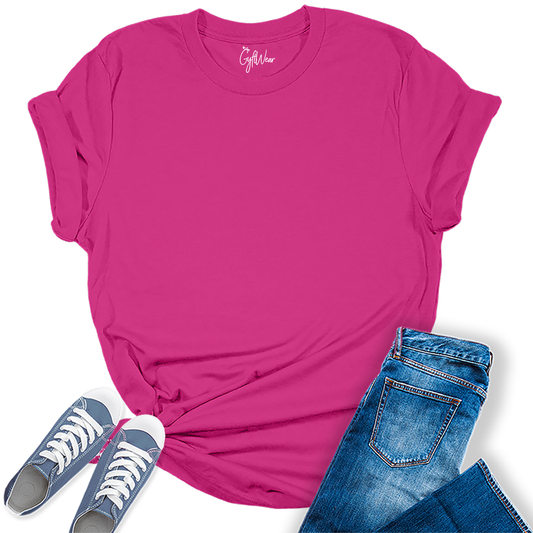 Womens Berry T Shirts Premium Casual Short Sleeve Shirts Oversized Summer Tops