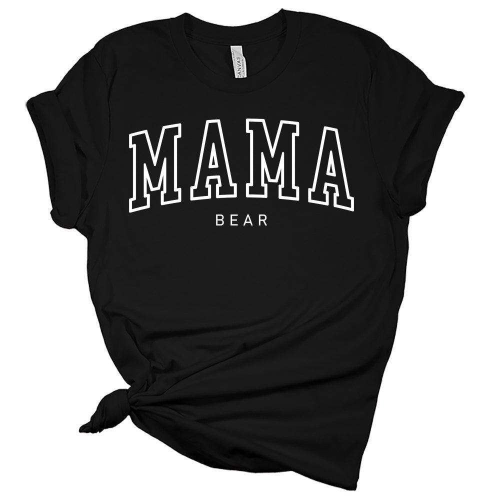 Womens Mama Bear Shirt Casual Mom Tshirts Cute Letter Print Graphic Tees Short Sleeve Tops for Women