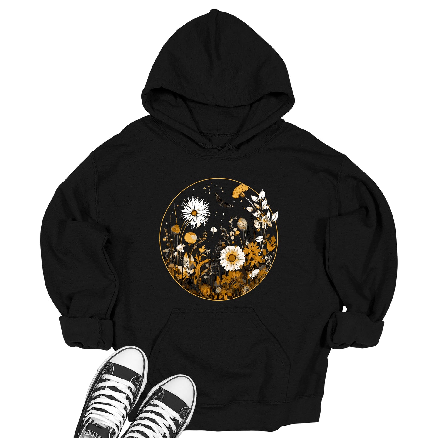Daisy Floral Circle Hoodie