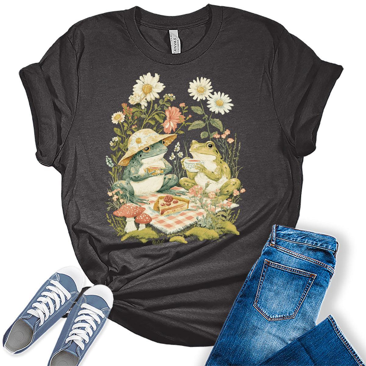 Frog Picnic Cottagecore Shirt