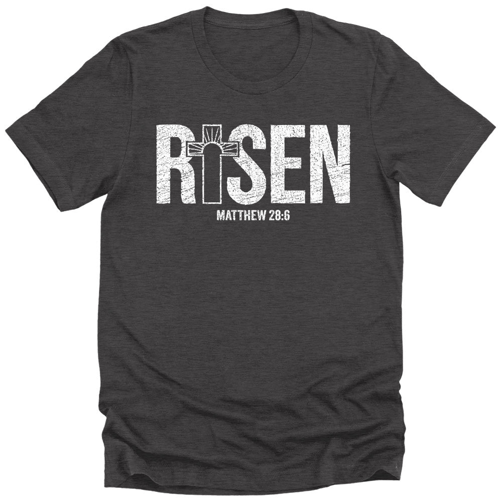 Christian Shirts for Men He is Risen T Shirt Easter Faith Cross Graphic Tees