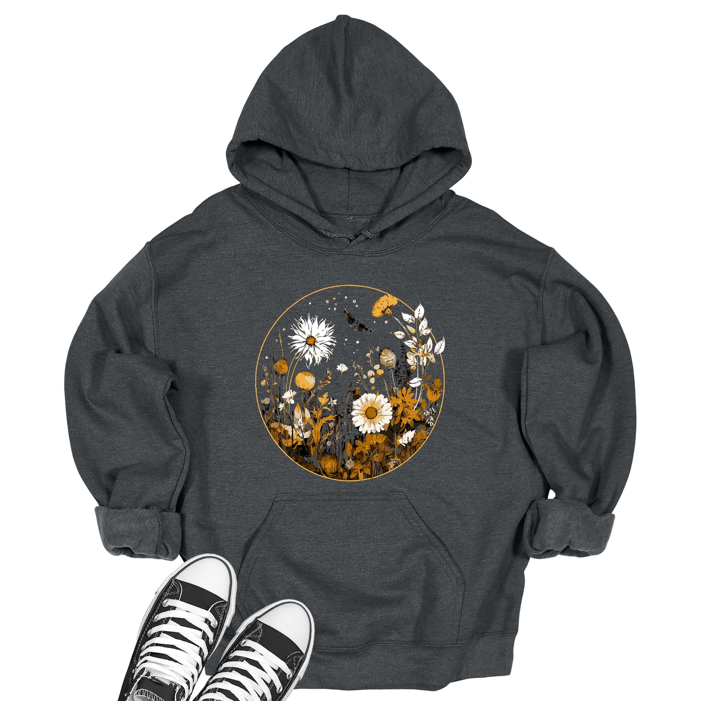 Daisy Floral Circle Hoodie