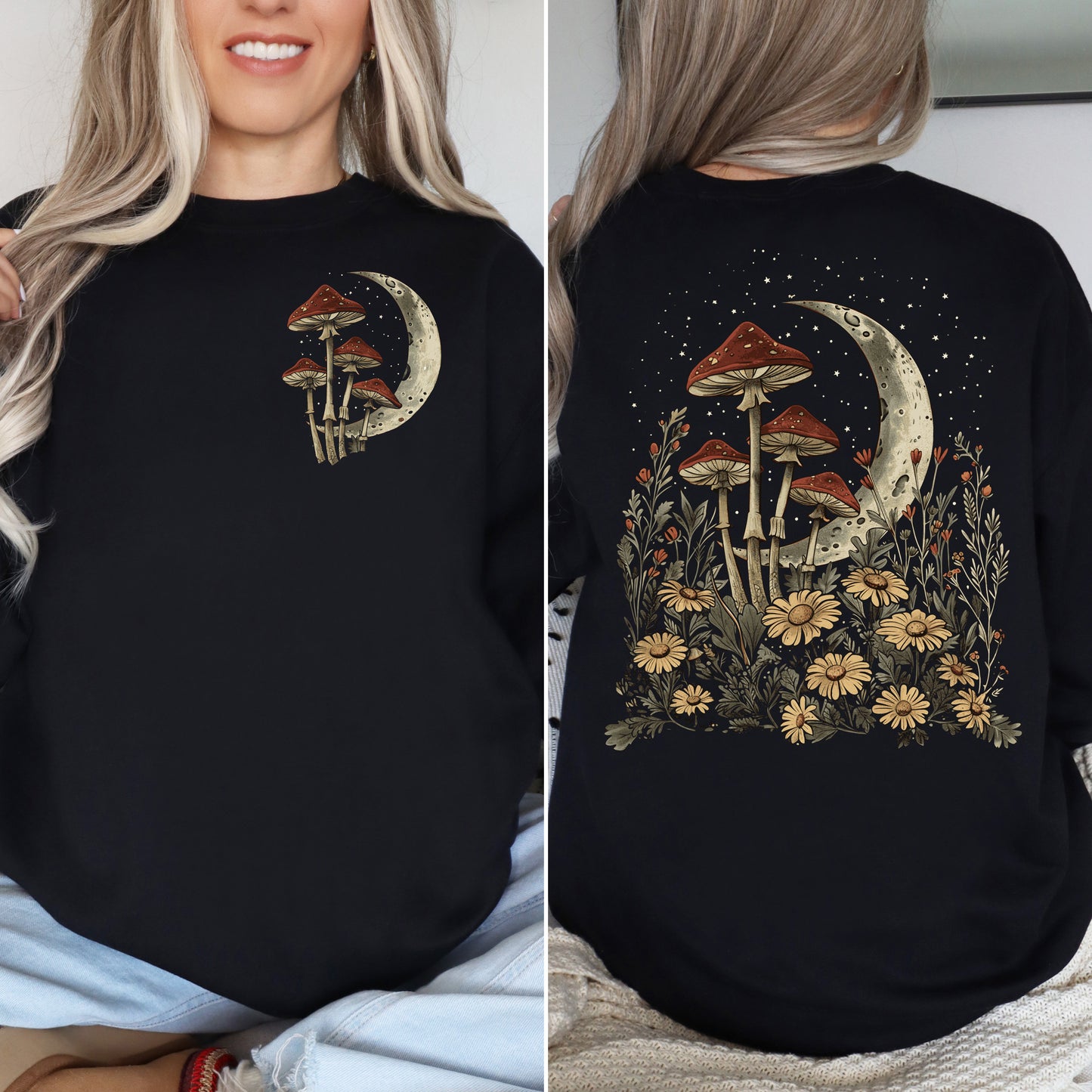 Women's Floral Nature Crewneck Sweatshirt