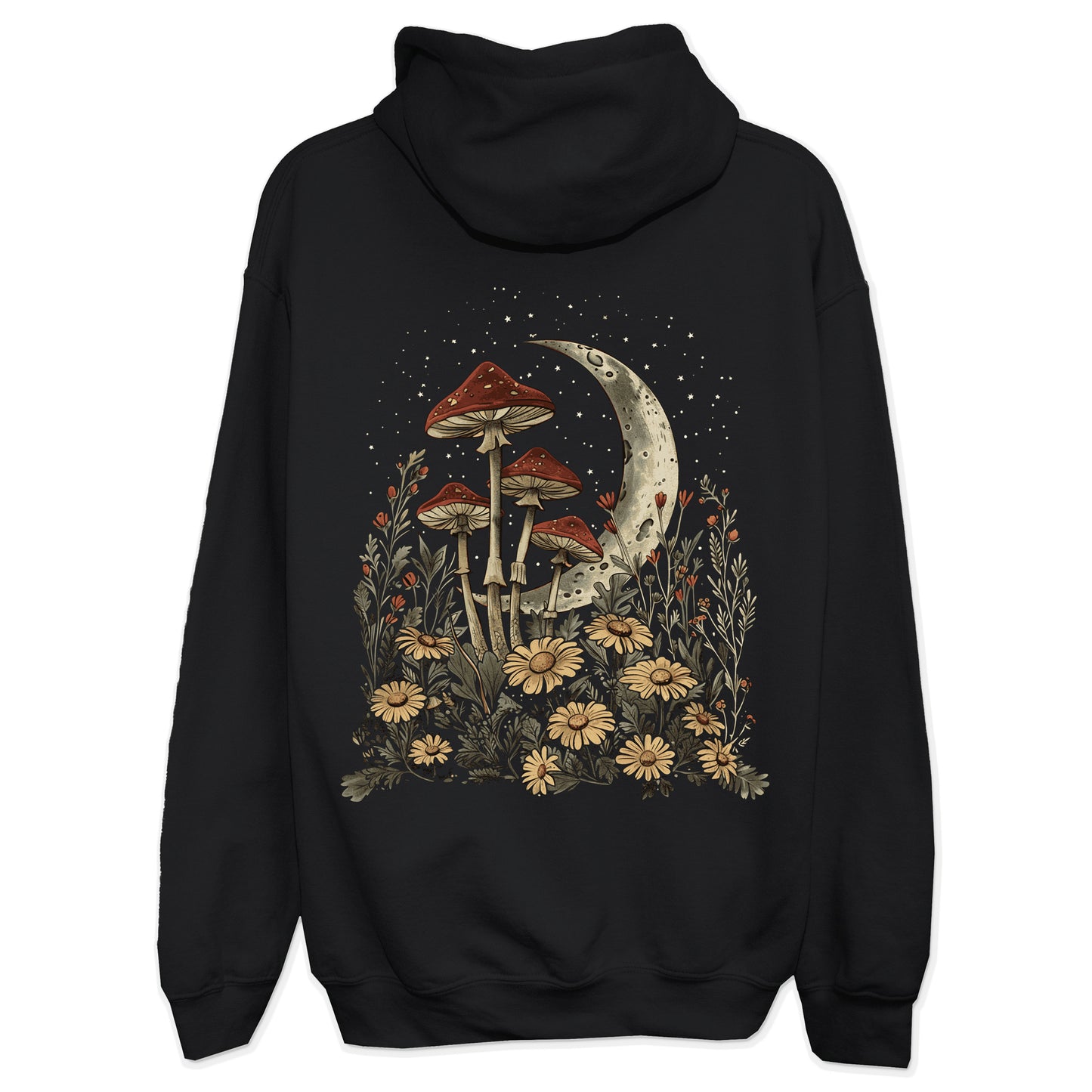 Cottagecore Mushroom Moon Front & Back Hoodie