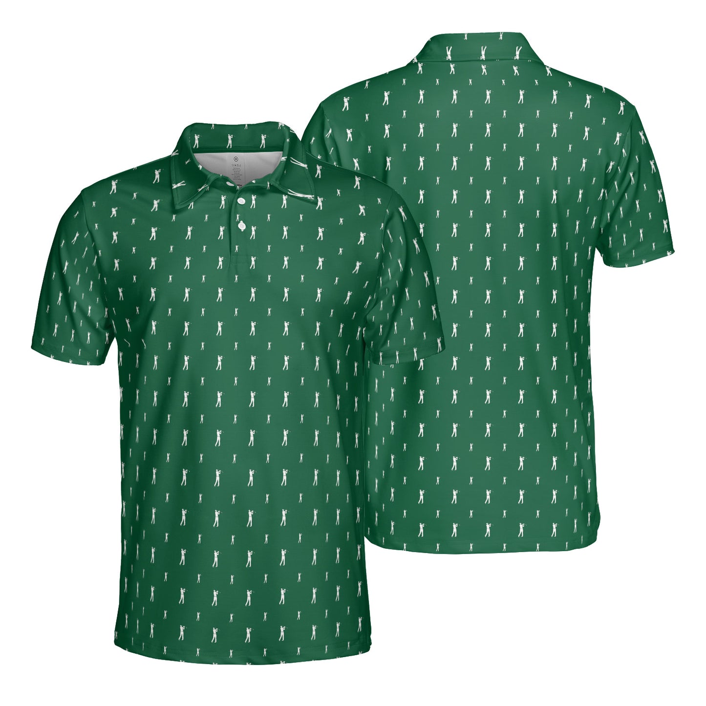 Mens Golf Polo Shirts Green Short Sleeve Dry Fit Performance Moisture Wicking Casual Golf Shirts for Men