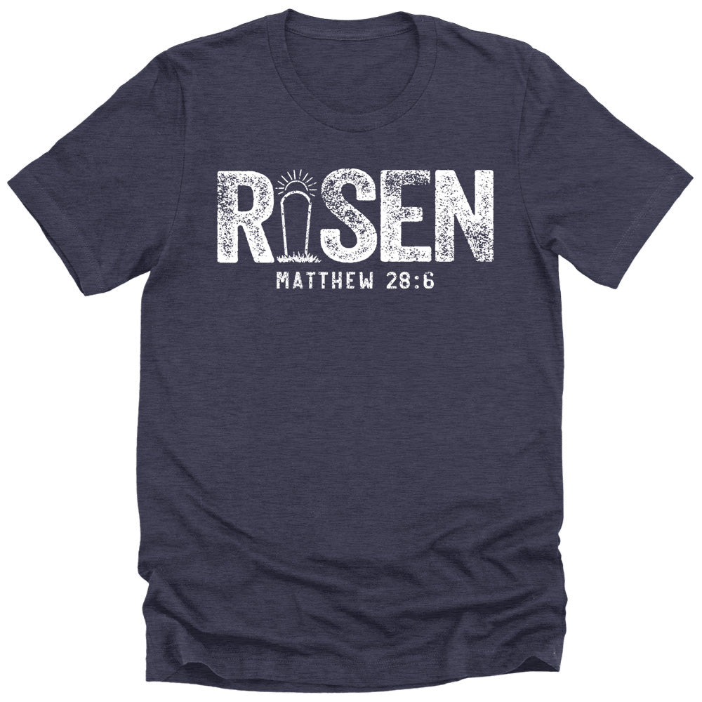 Christian Shirts for Men Easter Graphic Tees He Is Risen Faith T Shirts
