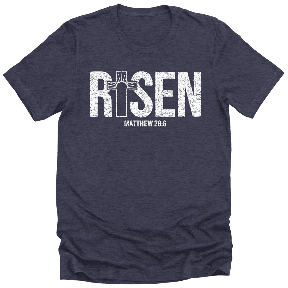 Christian Shirts for Men He is Risen T Shirt Easter Faith Cross Graphic Tees