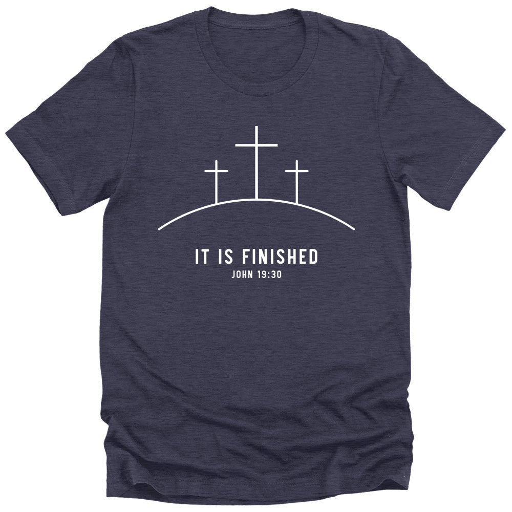 Christian Shirts for Men Easter Graphic Tee It Is Finished He Is Risen Cross Faith T Shirt