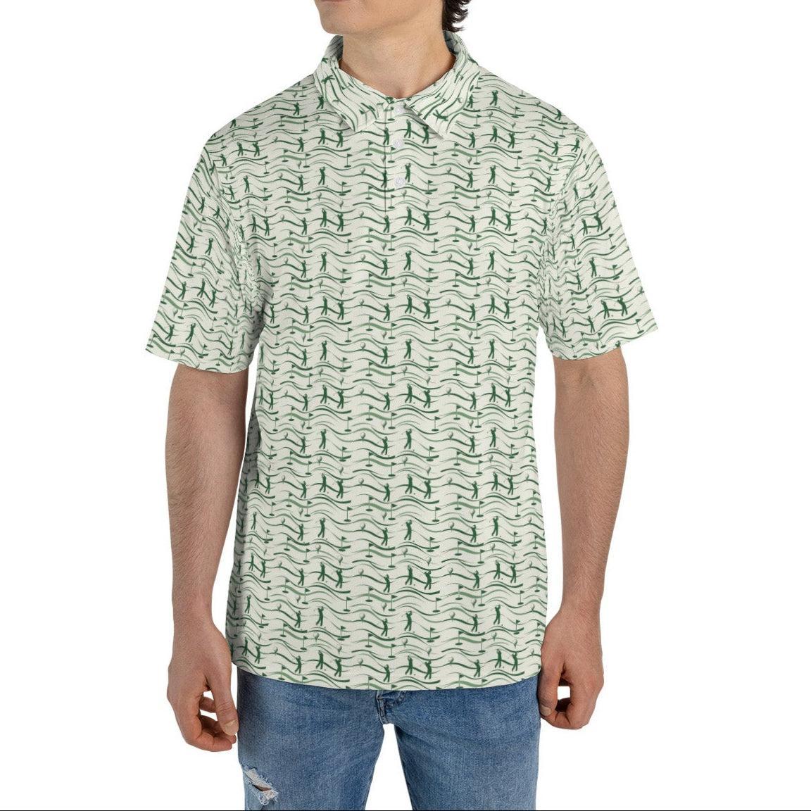Mens Golf Polo Shirts Vintage Short Sleeve Dry Fit Performance Moisture Wicking Casual Golf Shirts for Men