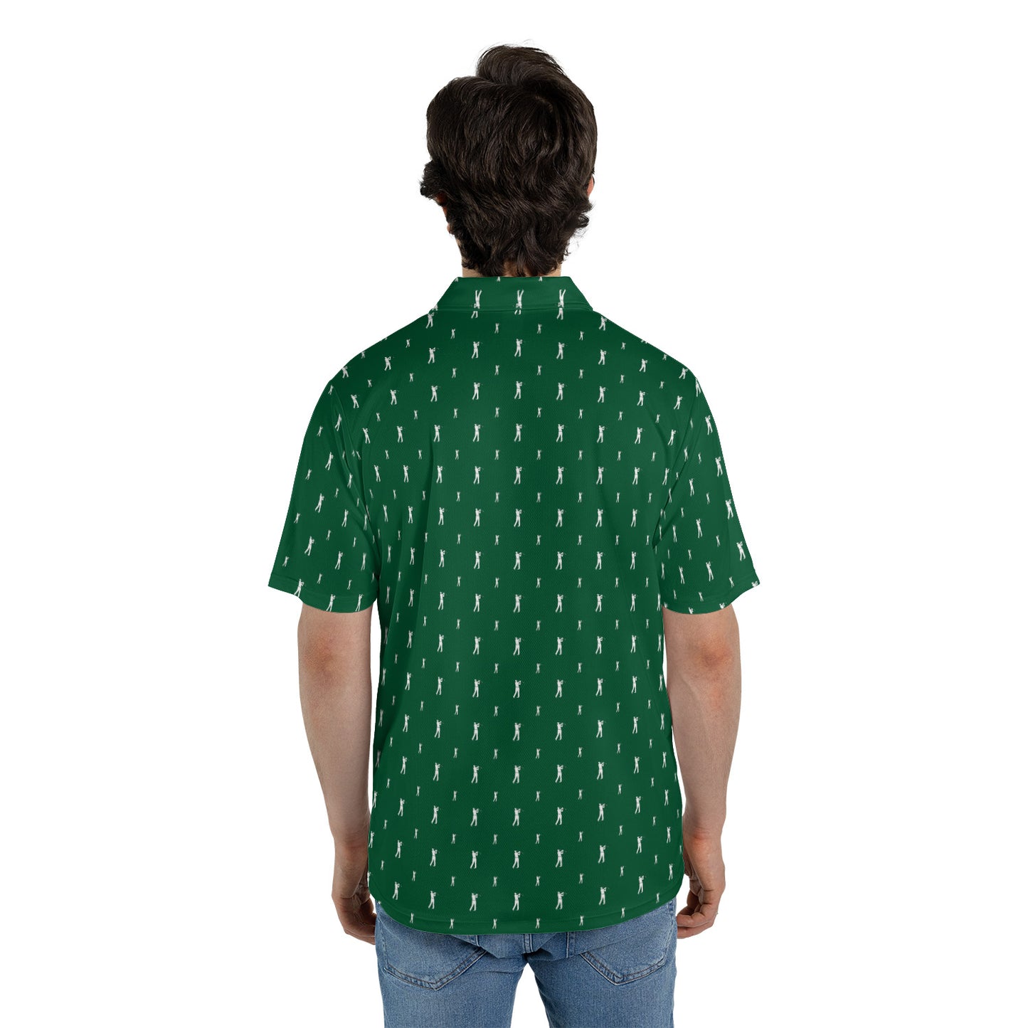 Mens Golf Polo Shirts Green Short Sleeve Dry Fit Performance Moisture Wicking Casual Golf Shirts for Men