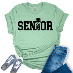 2024 Class Senior Graduation Shirt Women Graphic Tees